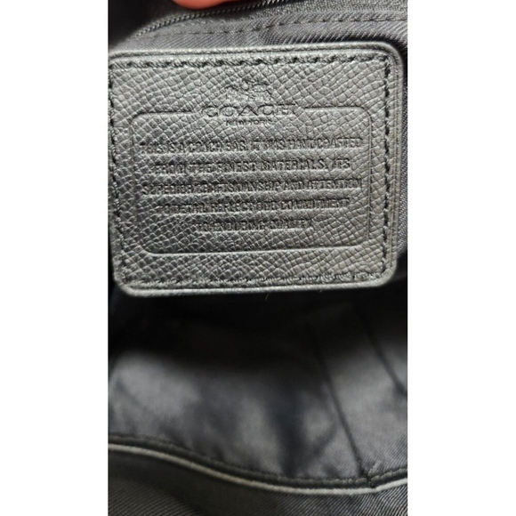 Coach Black Turn-Lock Saffiano Leather Tote Bag - Picture 10 of 16